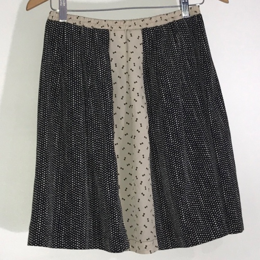 NEW Anthropologie Bow Print A-Line Skirt Z46-9